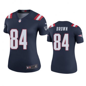 Women New England Patriots Antonio Brown Navy Color Rush Legend Jersey