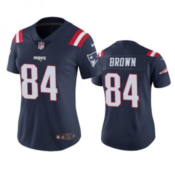 Women New England Patriots Antonio Brown Navy Color Rush Limited Jersey