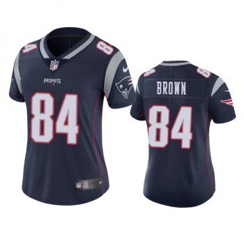 Women New England Patriots Antonio Brown Navy Vapor Limited Jersey