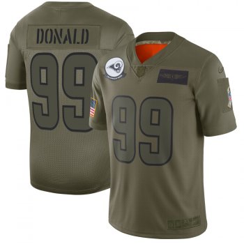 Men's Los Angeles Rams #99 Aaron Donald 2019 Camo Salute To Service Limited Stitched NFL Jersey