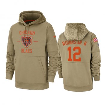 Chicago Bears Allen Robinson II Tan 2019 Salute to Service Sideline Therma Pullover Hoodie