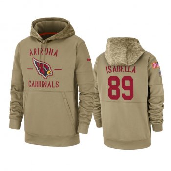 Arizona Cardinals Andy Isabella Tan 2019 Salute to Service Sideline Therma Pullover Hoodie