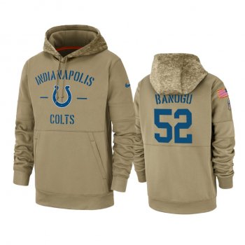 Indianapolis Colts Ben Banogu Tan 2019 Salute to Service Sideline Therma Pullover Hoodie