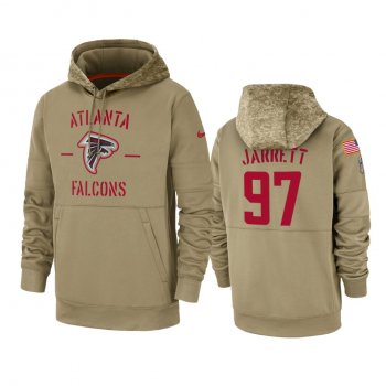 Atlanta Falcons Grady Jarrett Tan 2019 Salute to Service Sideline Therma Pullover Hoodie