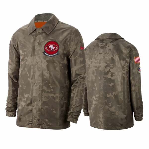 San Francisco 49ers Camo 2019 Salute to Service Sideline Full-Zip Lightweight Jacket