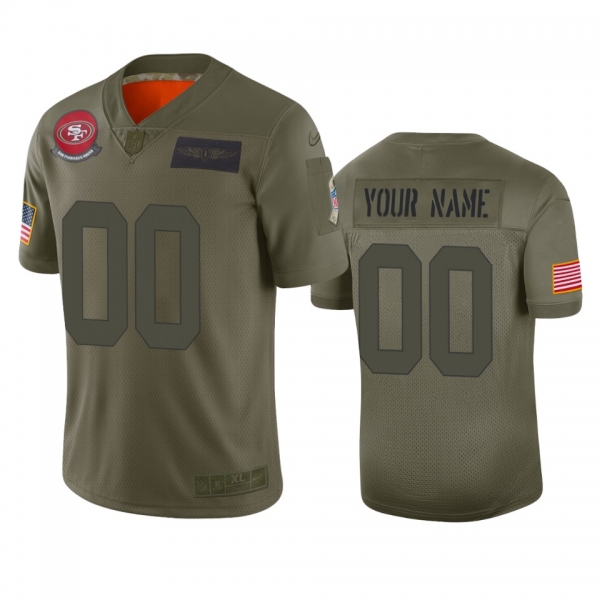 San Francisco 49ers Custom Camo 2019 Salute to Service Limited Jersey