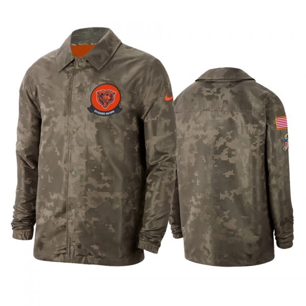 Chicago Bears Camo 2019 Salute to Service Sideline Full-Zip Lightweight Jacket