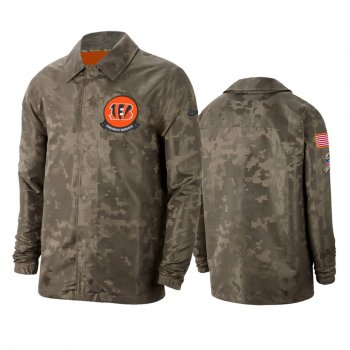 Cincinnati Bengals Camo 2019 Salute to Service Sideline Full-Zip Lightweight Jacket