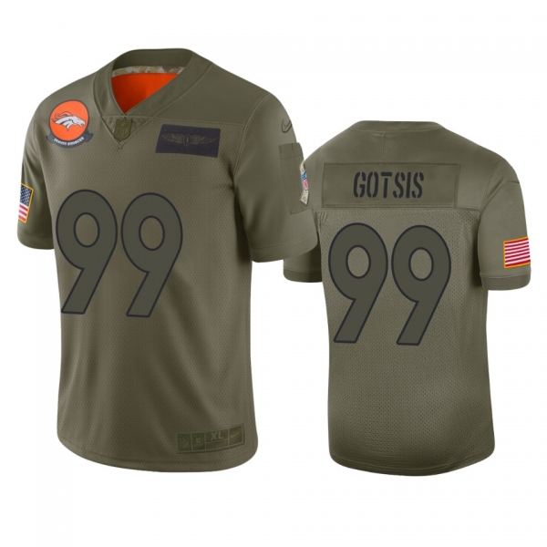 Denver Broncos Adam Gotsis Camo 2019 Salute to Service Limited Jersey