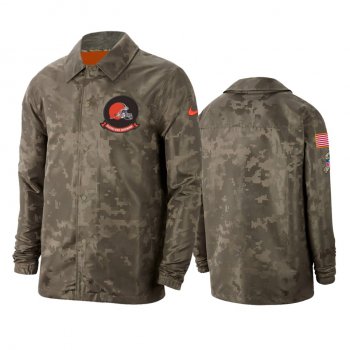 Cleveland Browns Camo 2019 Salute to Service Sideline Full-Zip Lightweight Jacket