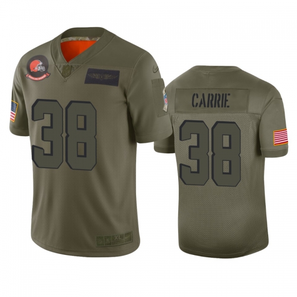 Cleveland Browns T.J. Carrie Camo 2019 Salute to Service Limited Jersey