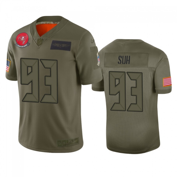 Tampa Bay Buccaneers Ndamukong Suh Camo 2019 Salute to Service Limited Jersey