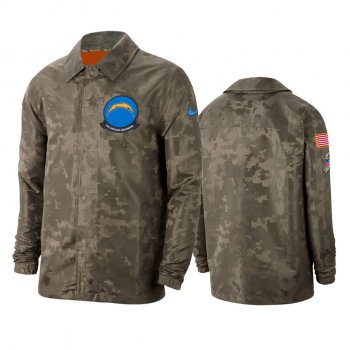 Los Angeles Chargers Camo 2019 Salute to Service Sideline Full-Zip Lightweight Jacket