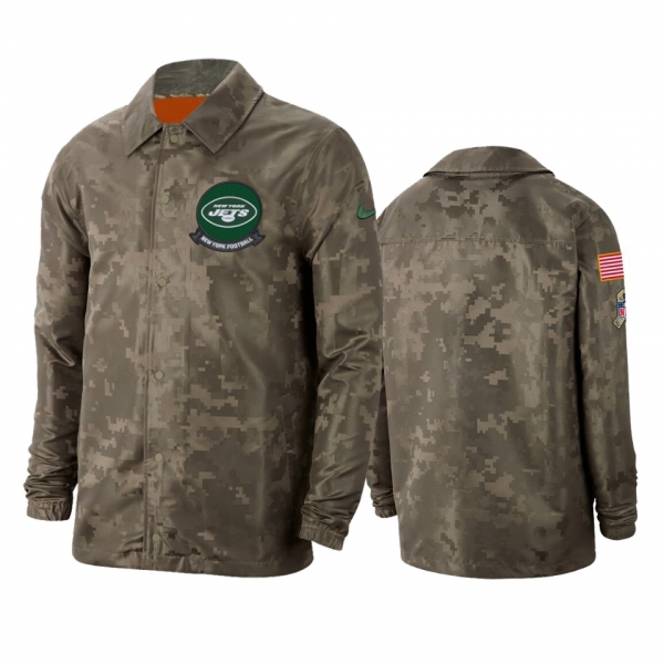 New York Jets Camo 2019 Salute to Service Sideline Full-Zip Lightweight Jacket