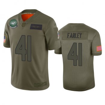 New York Jets Matthias Farley Camo 2019 Salute to Service Limited Jersey