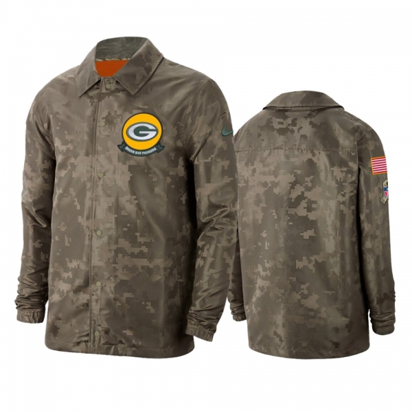 Green Bay Packers Camo 2019 Salute to Service Sideline Full-Zip Lightweight Jacket