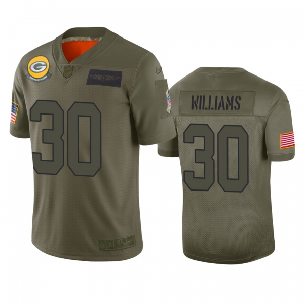 Green Bay Packers Jamaal Williams Camo 2019 Salute to Service Limited Jersey