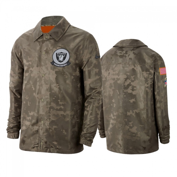 Oakland Raiders Camo 2019 Salute to Service Sideline Full-Zip Lightweight Jacket