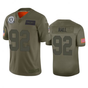 Oakland Raiders P.J. Hall Camo 2019 Salute to Service Limited Jersey