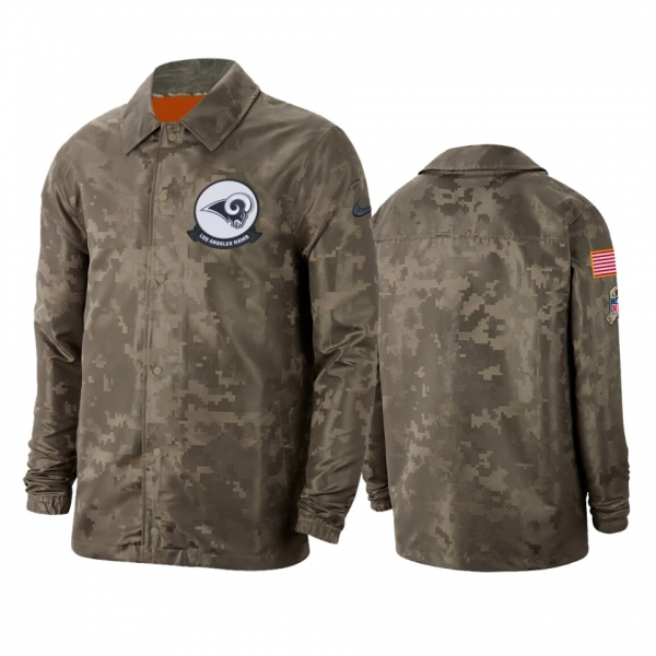 Los Angeles Rams Camo 2019 Salute to Service Sideline Full-Zip Lightweight Jacket