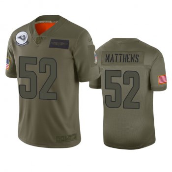 Los Angeles Rams Clay Matthews Camo 2019 Salute to Service Limited Jersey