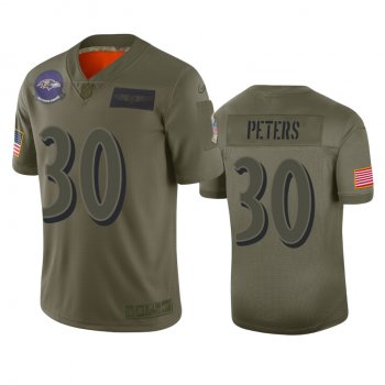 Baltimore Ravens Marcus Peters Camo 2019 Salute to Service Vapor Limited Jersey