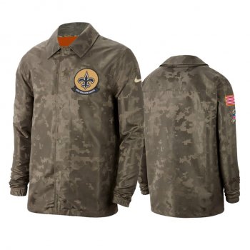 New Orleans Saints Camo 2019 Salute to Service Sideline Full-Zip Lightweight Jacket