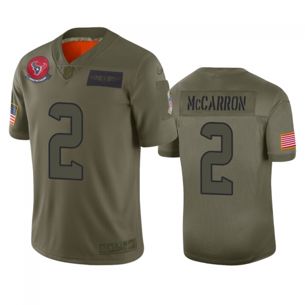 Houston Texans AJ McCarron Camo 2019 Salute to Service Limited Jersey