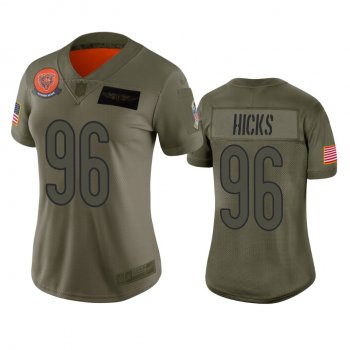 Women's Chicago Bears Akiem Hicks Camo 2019 Salute to Service Limited Jersey