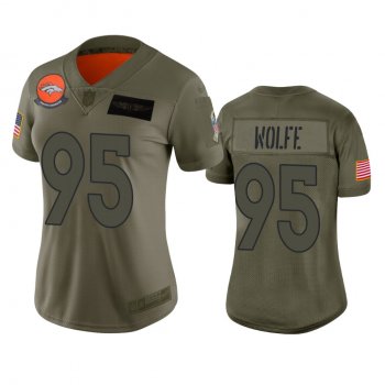 Women's Denver Broncos Derek Wolfe Camo 2019 Salute to Service Limited Jersey