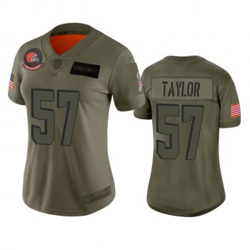 Women's Cleveland Browns Adarius Taylor Camo 2019 Salute to Service Limited Jersey