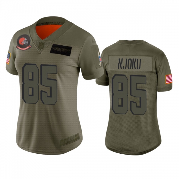 Women's Cleveland Browns David Njoku Camo 2019 Salute to Service Limited Jersey