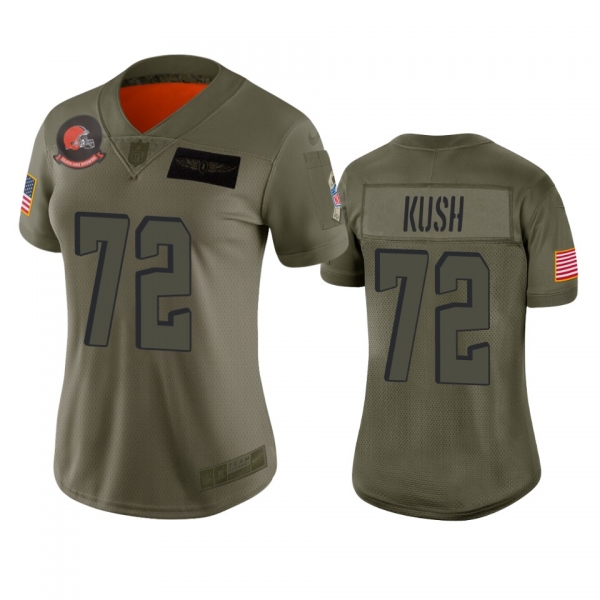 Women's Cleveland Browns Eric Kush Camo 2019 Salute to Service Limited Jersey