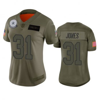 Women's Dallas Cowboys Byron Jones Camo 2019 Salute to Service Limited Jersey