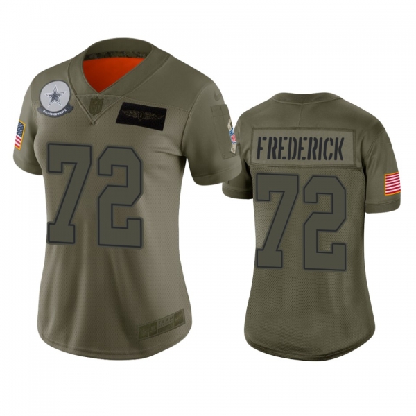 Women's Dallas Cowboys Travis Frederick Camo 2019 Salute to Service Limited Jersey