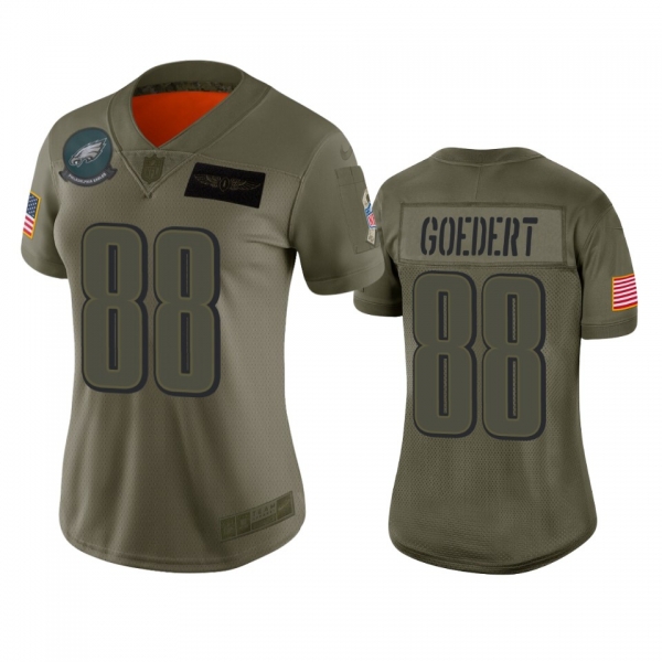 Women's Philadelphia Eagles Dallas Goedert Camo 2019 Salute to Service Limited Jersey