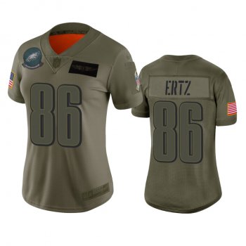 Women's Philadelphia Eagles Zach Ertz Camo 2019 Salute to Service Limited Jersey