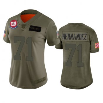 Women's New York Giants Will Hernandez Camo 2019 Salute to Service Limited Jersey