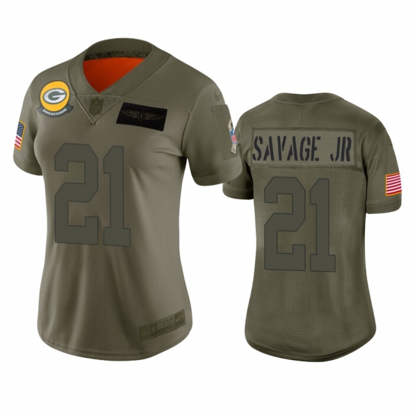 Women's Green Bay Packers Darnell Savage Jr. Camo 2019 Salute to Service Limited Jersey