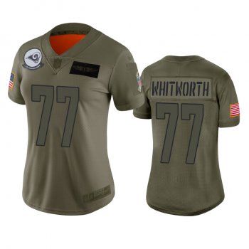 Women's Los Angeles Rams Andrew Whitworth Camo 2019 Salute to Service Limited Jersey