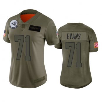 Women's Los Angeles Rams Bobby Evans Camo 2019 Salute to Service Limited Jersey