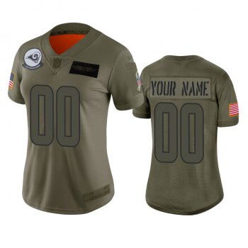 Women's Los Angeles Rams Custom Camo 2019 Salute to Service Limited Jersey