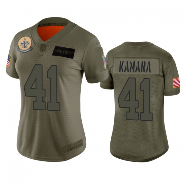 Women's New Orleans Saints Alvin Kamara Camo 2019 Salute to Service Limited Jersey