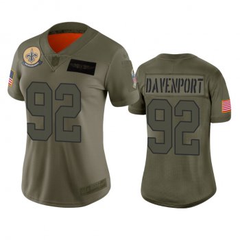 Women's New Orleans Saints Marcus Davenport Camo 2019 Salute to Service Limited Jersey