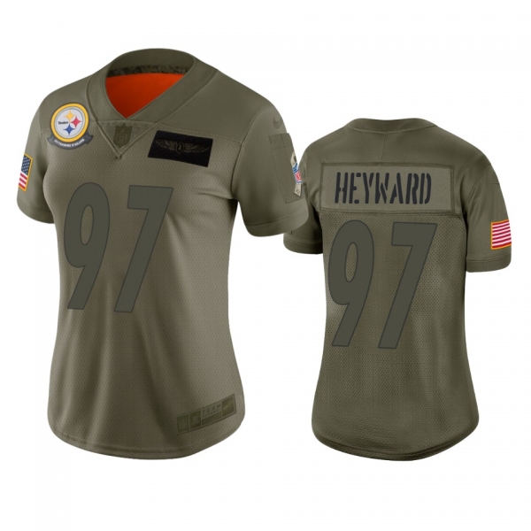 Women's Pittsburgh Steelers Cameron Heyward Camo 2019 Salute to Service Limited Jersey