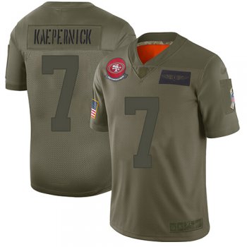 Youth 49ers #7 Colin Kaepernick Camo Stitched Football Limited 2019 Salute to Service Jersey