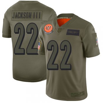 Youth Bengals #22 William Jackson III Camo Stitched Football Limited 2019 Salute to Service Jersey