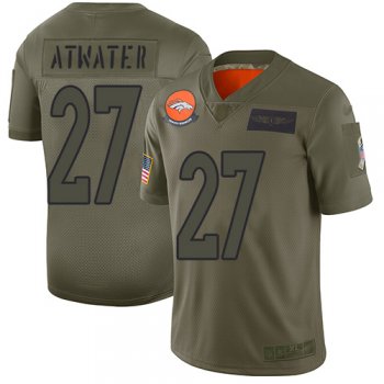 Youth Broncos #27 Steve Atwater Camo Stitched Football Limited 2019 Salute to Service Jersey