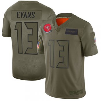 Youth Buccaneers #13 Mike Evans Camo Stitched Football Limited 2019 Salute to Service Jersey