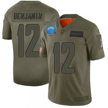 Youth Chargers #12 Travis Benjamin Camo Stitched Football Limited 2019 Salute to Service Jersey